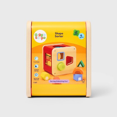 Shape Sorter - 6pc - Gigglescape: Educational Toddler Toy, Enhances Creativity & Fine Motor Skills