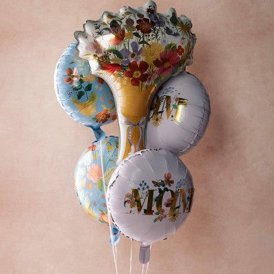 Rifle Paper Co. 5ct Strawberry Fields Mother's Day Foil Balloon Bundle