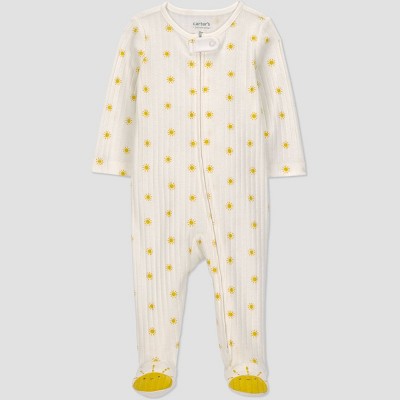Carter's Baby Sun Graphic Footed Pajamas - Yellow 9M