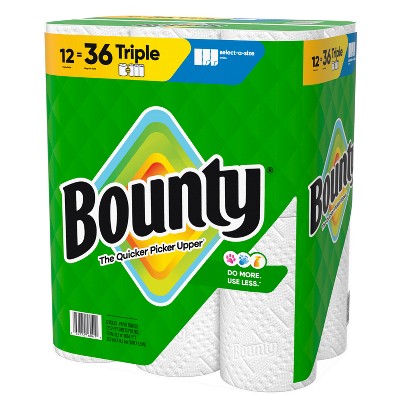 Bounty Select-A-Size Paper Towels - 12 Triple Rolls (LOCAL PICKUP ONLY)