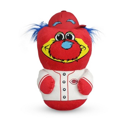 MLB Cincinnati Reds Mascot Silk Touch Throw Blanket and 11" Plush: Sports Team Logo Design