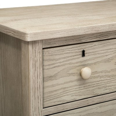 Delta Children Farmhouse 3 Drawer Dresser with Changing Top and Interlocking Drawers - Textured Limestone (LOCAL PICKUP ONLY)