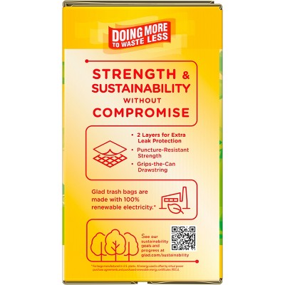 Glad ForceFlex Drawstring Trash Bags - Gain Original - 13gal/140ct