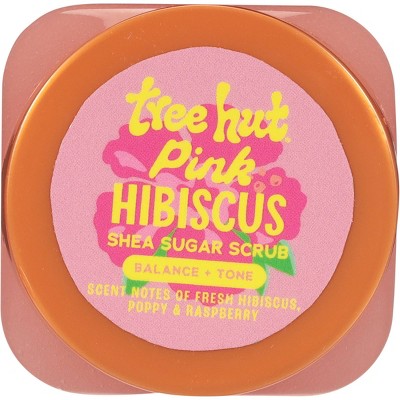 Tree Hut Pink Hibiscus Mini Shea Sugar Scrub - 3.4oz: Paraben-Free, Sulfate-Free, Vegan, Alcohol-Free