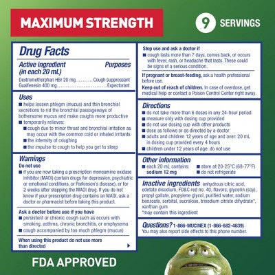 Mucinex Fast Max Cough Congestion Relief Liquid - 6 fl oz
