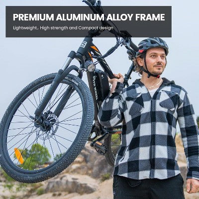 5TH WHEEL MATE Electric Bike - 1000W Peak, 20 mph, 45 Mile Range (PAS), 265 lbs Capacity, 26" Tires, Shimano Tourney 7 Speed Shifter - Black (LOCAL PICKUP ONLY)