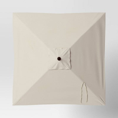 6' Square Outdoor Patio Market Umbrella Off-White with Black Pole - Threshold (LOCAL PICKUP ONLY)