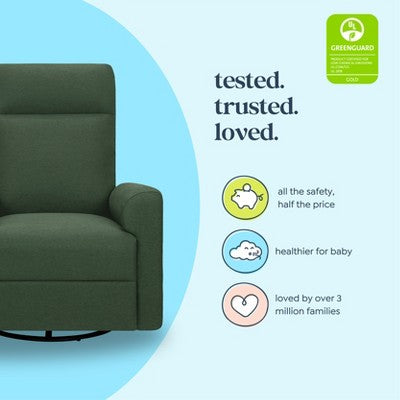 DaVinci Erin Press-Back Recliner and Swivel Glider - Pine Green (LOCAL PICKUP ONLY)