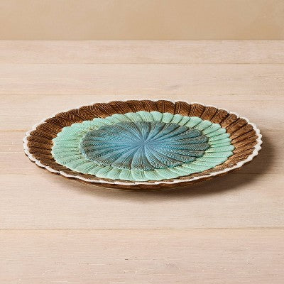 13" Feathers Stoneware Round Serving Platter - John Derian for Target