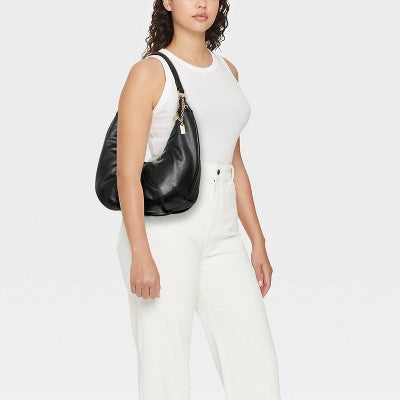Oversized Crescent Shoulder Bag - Universal Thread Black
