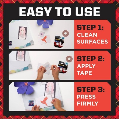 Scotch 36ct Removable Mounting Adhesives Squares