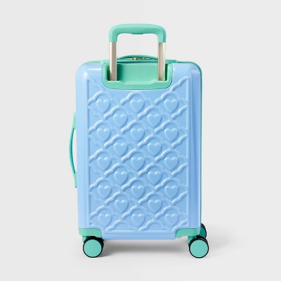 Embossed Heart Hardside Spinner Carry On Suitcase Light Blue - Roller Rabbit x Target (LOCAL PICKUP ONLY)