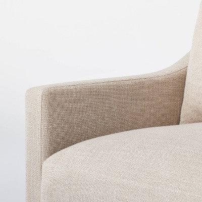 Vivian Park Upholstered Swivel Chair Mushroom Linen - Threshold designed with Studio McGee: Comfortable Accent Furniture (LOCAL PICKUP ONLY)