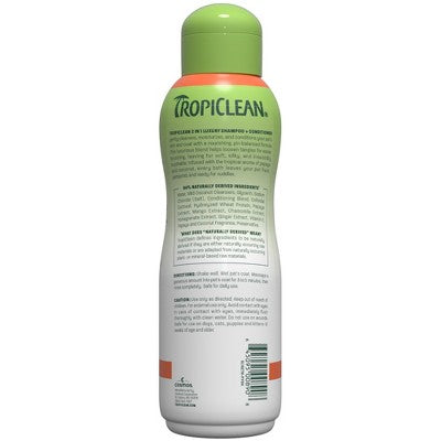 TropiClean 2-in-1 Dog Shampoo - 16oz
