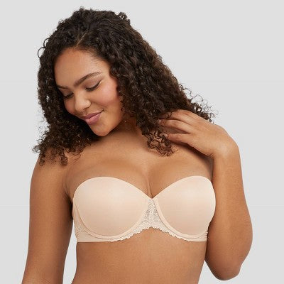 Maidenform Women's Strapless Push-Up Bra SE1102 - Paris Beige 34B