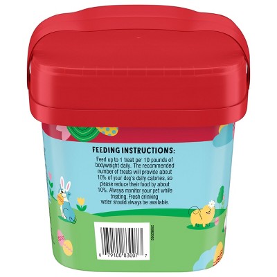 Milk-Bone Peeps Easter Pail Marshmallow Flavor Crunchy Dog Treats - 22oz
