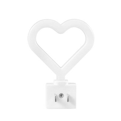 Globe Electric Auto On/Off Neon Pink Heart Night Light