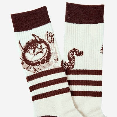 Men's Where the Wild Things Are Athletic Crew Socks - Off-White 6-12