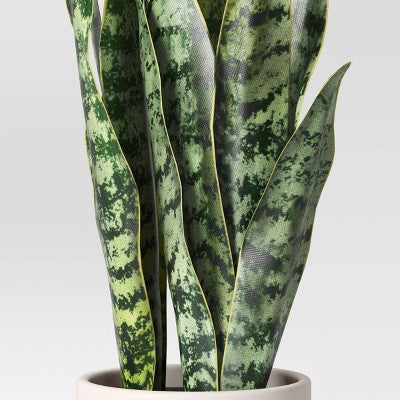 16" Artificial Potted Snake Plant - Threshold