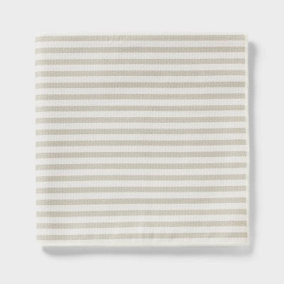 2pc Quick Dry Striped Waffle Oversize Bath Towel Tan - Room Essentials