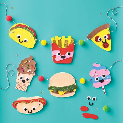 Summer Craft Food Characters Foam Garland Activity Kit - Mondo Llama