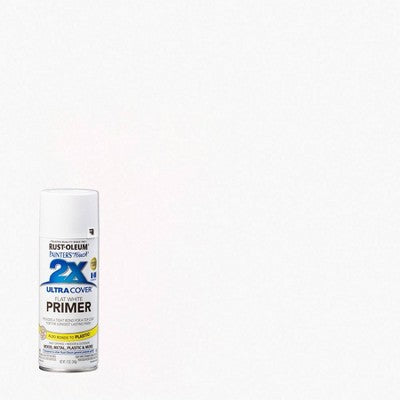 Rust-Oleum 12oz Painters Touch 2X Ultra Cover Spray Paint White Primer: Matte Enamel for Interior & Exterior Surfaces
