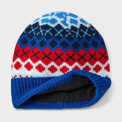 Men's Ribbed Cuff Beanie - Goodfellow & Co Blue One Size Fits Most