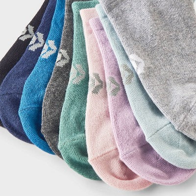 Women's Lightweight Everyday 10+1pk No Show Socks - All In Motion White/Assorted Colors - 4-10