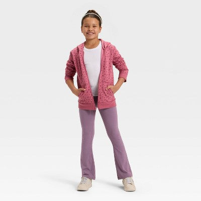 Girls' Flare Leggings - Cat & Jack Plum Purple XL