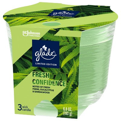 Glade 3 Wick Candle - Fresh Confidence - 6.8oz