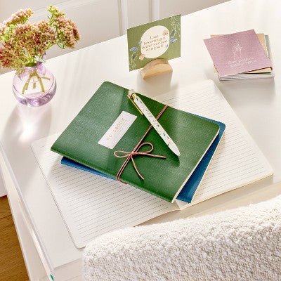 3pk Ruled Journals Solid - Threshold: Multicolor Soft Cover, 6x8 Inches, College Ruled, 120 Pages, Sewn Binding