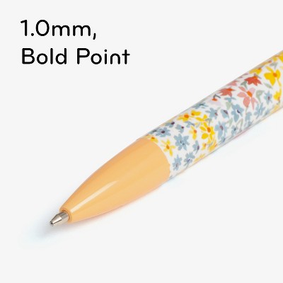 U Brands 6pk Ballpoint Pens Black Ink Laguna Bountiful Bouquet