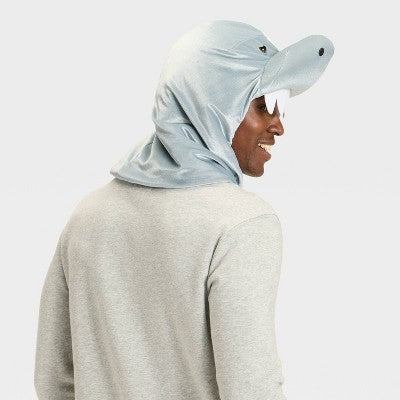 Adult Snood Shark Halloween Costume Headwear - Hyde and EEK! Boutique Gray