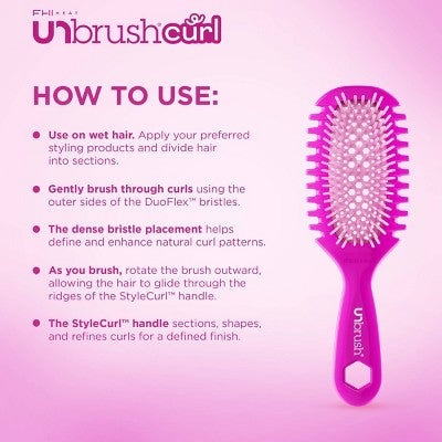 UNbrush Curl Hair Brush - Pink
