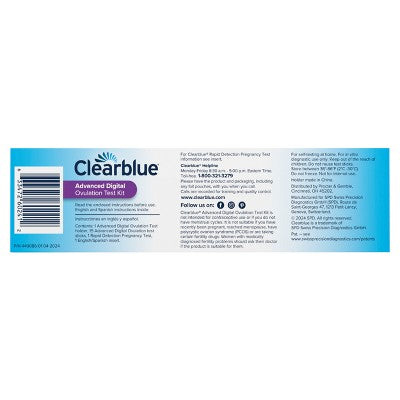 Clearblue Advanced Digital Ovulation Test + 1 Pregnancy Test - 15ct
