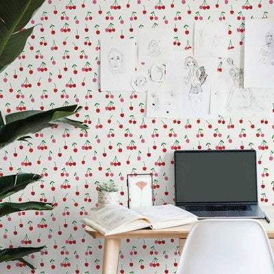 Tempaper & Co. Peel and Stick Wallpaper Cherry Bomb (LOCAL PICKUP ONLY)