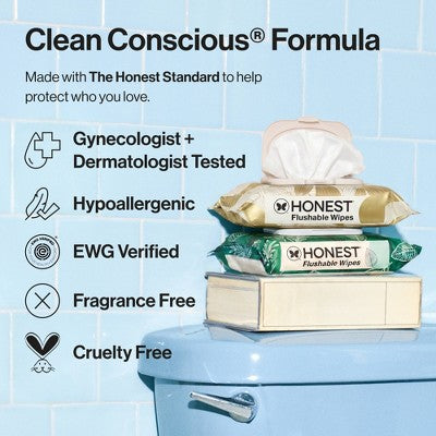 The Honest Company Flushable Wipes - Tropical Leaves - 126ct
