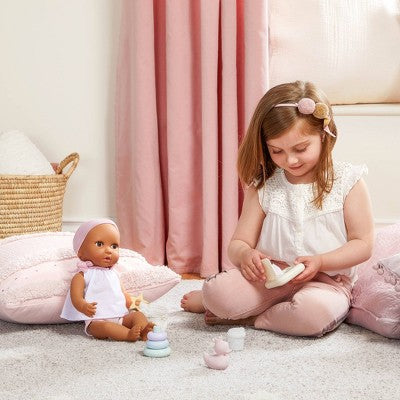 LullaBaby Baby Doll Newborn Essentials Accessory Set Diaper and Play Toys