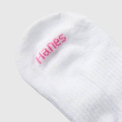 Hanes Premium Women's 6pk Cool Comfort Breathable No Show Socks - White 5-9