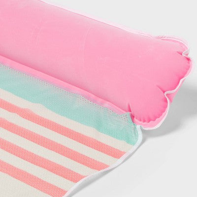 Hammock Mesh Striped - Sun Squad: Inflatable Pool Float for Ages 14+