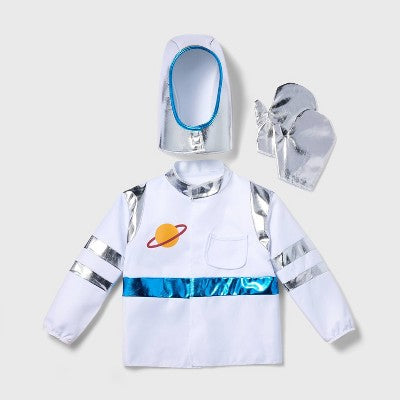 Pretend Play Astronaut Costume with Jacket, Helmet & Gloves 2T-3T- Gigglescape