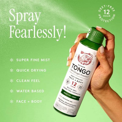 Grand Tongo DEET-Free Picaridin Insect Repellent Family Formula - Green Tea + Mint - 4.5oz