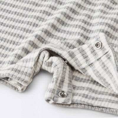 Baby Boys' Striped Henley Short Sleeve Romper - Cloud Island 0-3M