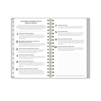 The Everygirl Planner 2025 Weekly/Monthly Planner 6.3"x4.33" Wirebound Solid Soft Sage: Adult Stationery, Calendar, Tabs