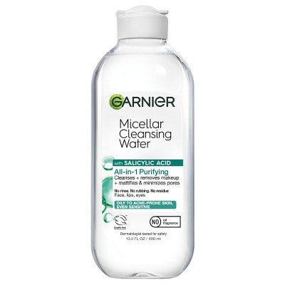 Garnier Micellar Water Purifying Facial Cleanser with Salicylic Acid Makeup Remover - 13.5 fl oz
