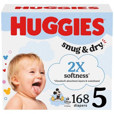 Huggies Snug & Dry Diapers - Size 5 - 168ct (LOCAL PICKUP ONLY)