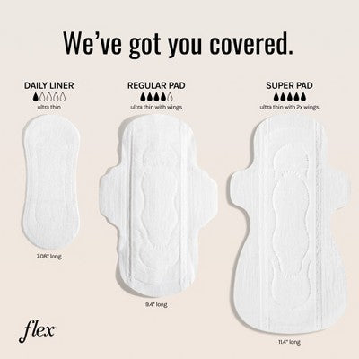 Flex Regular Ultra Thin Pads - 30ct