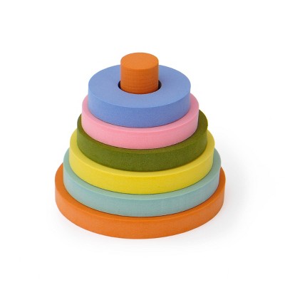 Foam Stacking Game Circle Base - Bullseye's Playground