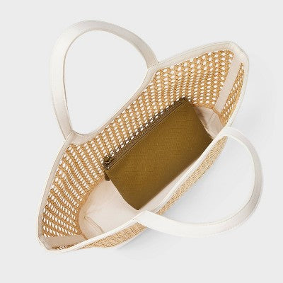 Straw Caning Tote Bag - A New Day Natural