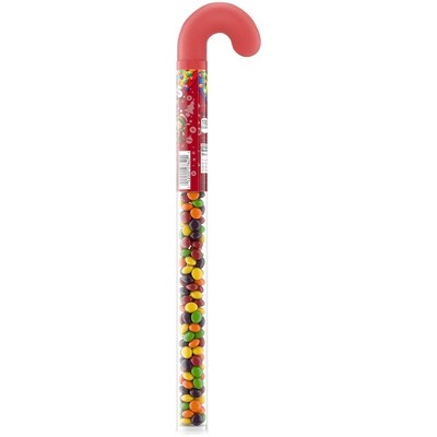 Skittles Chewy Candy Filled Christmas Candy Cane Tube - 2.6oz